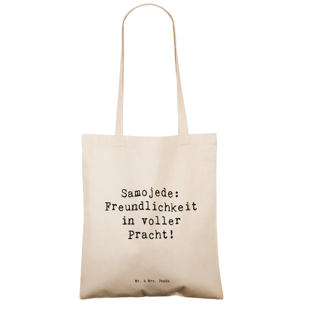 Tragetasche Spruch Samojede Freundlichkeit Beuteltasche, Beutel, Einkaufstasche, Jutebeutel, Stoffbeutel, Tasche, Shopper, Umhängetasche, Strandtasche, Schultertasche, Stofftasche, Tragetasche, Badetasche, Jutetasche, Einkaufstüte, Laptoptasche, Hund, Hunderasse, Rassehund, Hundebesitzer, Geschenk, Tierfreund, Schenken, Welpe