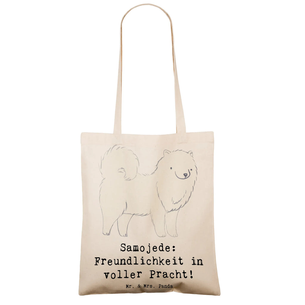 Tragetasche Samojede Freundlichkeit Beuteltasche, Beutel, Einkaufstasche, Jutebeutel, Stoffbeutel, Tasche, Shopper, Umhängetasche, Strandtasche, Schultertasche, Stofftasche, Tragetasche, Badetasche, Jutetasche, Einkaufstüte, Laptoptasche, Hund, Hunderasse, Rassehund, Hundebesitzer, Geschenk, Tierfreund, Schenken, Welpe