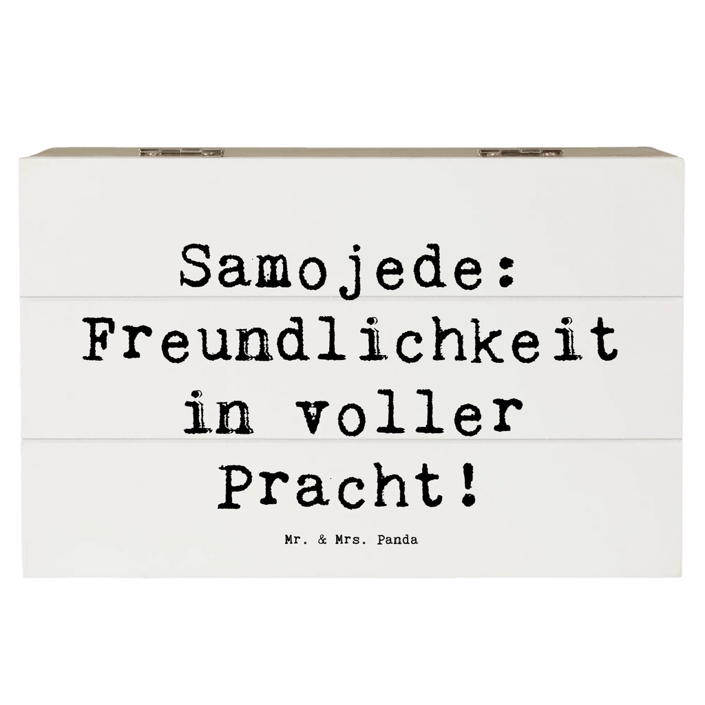 Holzkiste Spruch Samojede Freundlichkeit Holzkiste, Kiste, Schatzkiste, Truhe, Schatulle, XXL, Erinnerungsbox, Erinnerungskiste, Dekokiste, Aufbewahrungsbox, Geschenkbox, Geschenkdose, Hund, Hunderasse, Rassehund, Hundebesitzer, Geschenk, Tierfreund, Schenken, Welpe