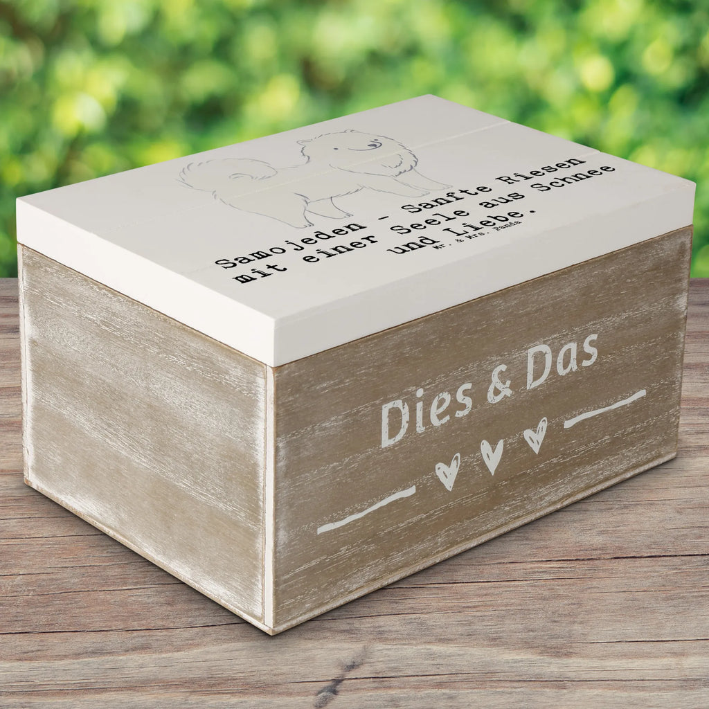 Holzkiste Samojede Liebe Holzkiste, Kiste, Schatzkiste, Truhe, Schatulle, XXL, Erinnerungsbox, Erinnerungskiste, Dekokiste, Aufbewahrungsbox, Geschenkbox, Geschenkdose, Hund, Hunderasse, Rassehund, Hundebesitzer, Geschenk, Tierfreund, Schenken, Welpe