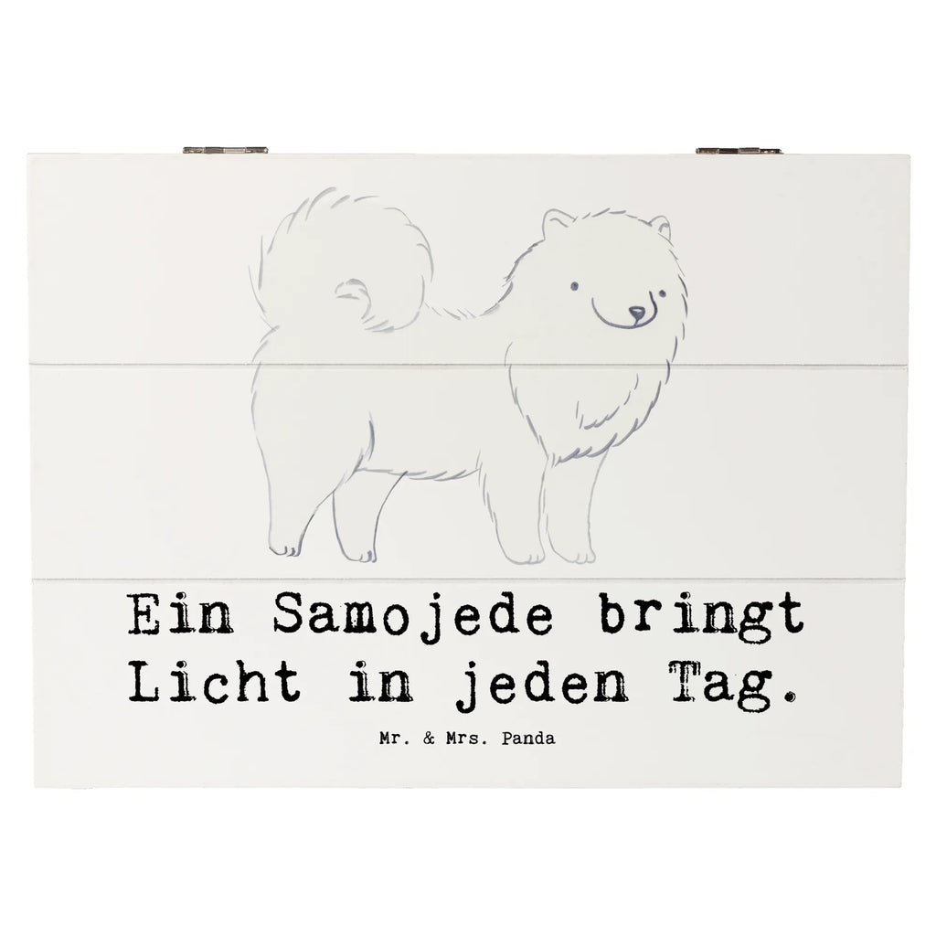 Holzkiste Samojede Licht Holzkiste, Kiste, Schatzkiste, Truhe, Schatulle, XXL, Erinnerungsbox, Erinnerungskiste, Dekokiste, Aufbewahrungsbox, Geschenkbox, Geschenkdose, Hund, Hunderasse, Rassehund, Hundebesitzer, Geschenk, Tierfreund, Schenken, Welpe