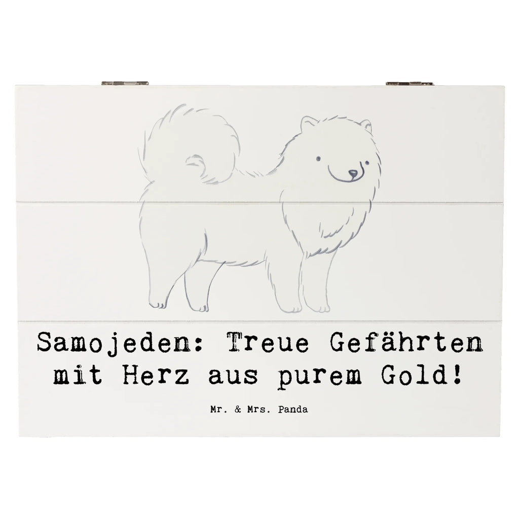 Holzkiste Samojede Herz Holzkiste, Kiste, Schatzkiste, Truhe, Schatulle, XXL, Erinnerungsbox, Erinnerungskiste, Dekokiste, Aufbewahrungsbox, Geschenkbox, Geschenkdose, Hund, Hunderasse, Rassehund, Hundebesitzer, Geschenk, Tierfreund, Schenken, Welpe