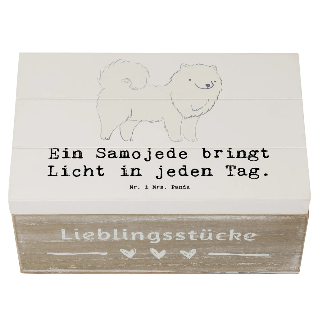 Holzkiste Samojede Licht Holzkiste, Kiste, Schatzkiste, Truhe, Schatulle, XXL, Erinnerungsbox, Erinnerungskiste, Dekokiste, Aufbewahrungsbox, Geschenkbox, Geschenkdose, Hund, Hunderasse, Rassehund, Hundebesitzer, Geschenk, Tierfreund, Schenken, Welpe