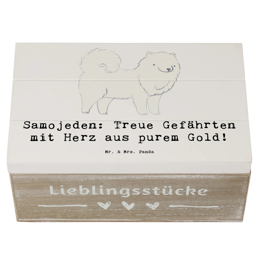 Holzkiste Samojede Herz Holzkiste, Kiste, Schatzkiste, Truhe, Schatulle, XXL, Erinnerungsbox, Erinnerungskiste, Dekokiste, Aufbewahrungsbox, Geschenkbox, Geschenkdose, Hund, Hunderasse, Rassehund, Hundebesitzer, Geschenk, Tierfreund, Schenken, Welpe