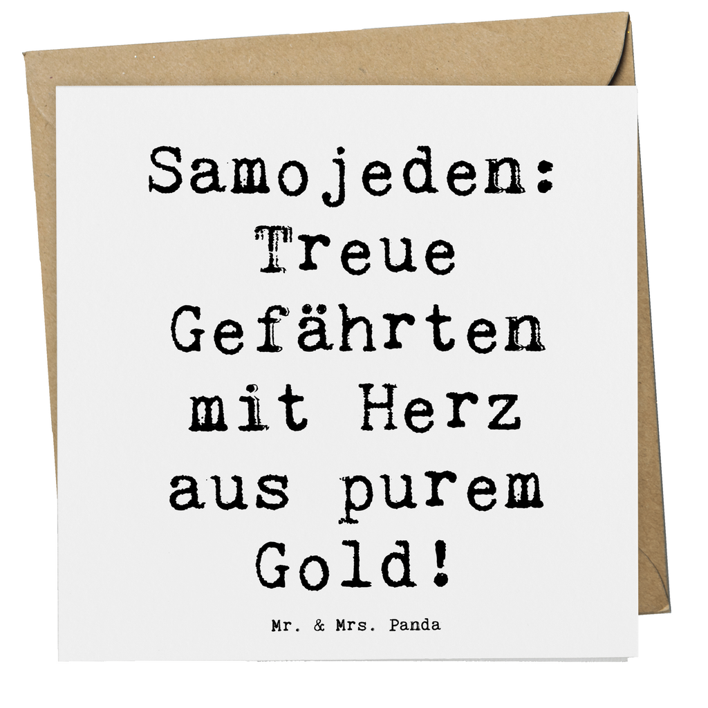 Deluxe Karte Spruch Samojede Herz Karte, Grußkarte, Klappkarte, Einladungskarte, Glückwunschkarte, Hochzeitskarte, Geburtstagskarte, Hochwertige Grußkarte, Hochwertige Klappkarte, Hund, Hunderasse, Rassehund, Hundebesitzer, Geschenk, Tierfreund, Schenken, Welpe