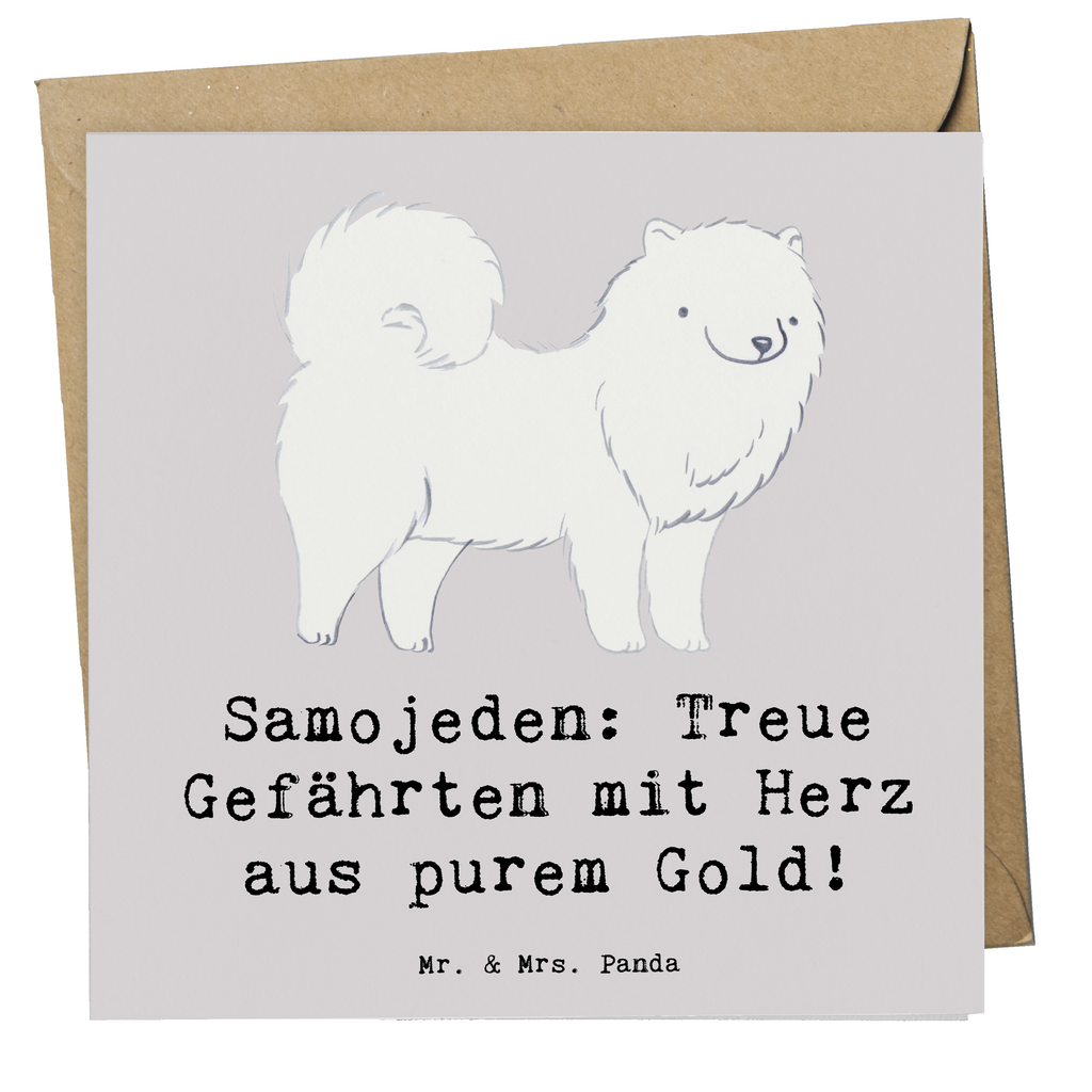 Deluxe Karte Samojede Herz Karte, Grußkarte, Klappkarte, Einladungskarte, Glückwunschkarte, Hochzeitskarte, Geburtstagskarte, Hochwertige Grußkarte, Hochwertige Klappkarte, Hund, Hunderasse, Rassehund, Hundebesitzer, Geschenk, Tierfreund, Schenken, Welpe