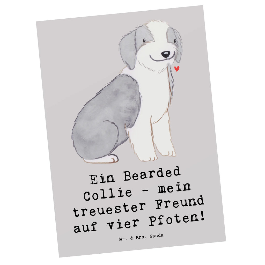 Postkarte Bearded Collie Freund Postkarte, Karte, Geschenkkarte, Grußkarte, Einladung, Ansichtskarte, Geburtstagskarte, Einladungskarte, Dankeskarte, Ansichtskarten, Einladung Geburtstag, Einladungskarten Geburtstag, Hund, Hunderasse, Rassehund, Hundebesitzer, Geschenk, Tierfreund, Schenken, Welpe