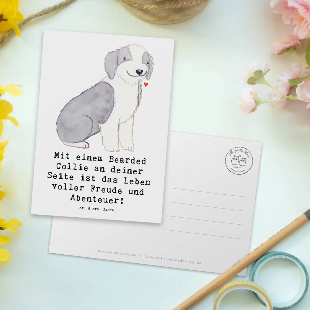 Postkarte Bearded Collie Freund Postkarte, Karte, Geschenkkarte, Grußkarte, Einladung, Ansichtskarte, Geburtstagskarte, Einladungskarte, Dankeskarte, Ansichtskarten, Einladung Geburtstag, Einladungskarten Geburtstag, Hund, Hunderasse, Rassehund, Hundebesitzer, Geschenk, Tierfreund, Schenken, Welpe