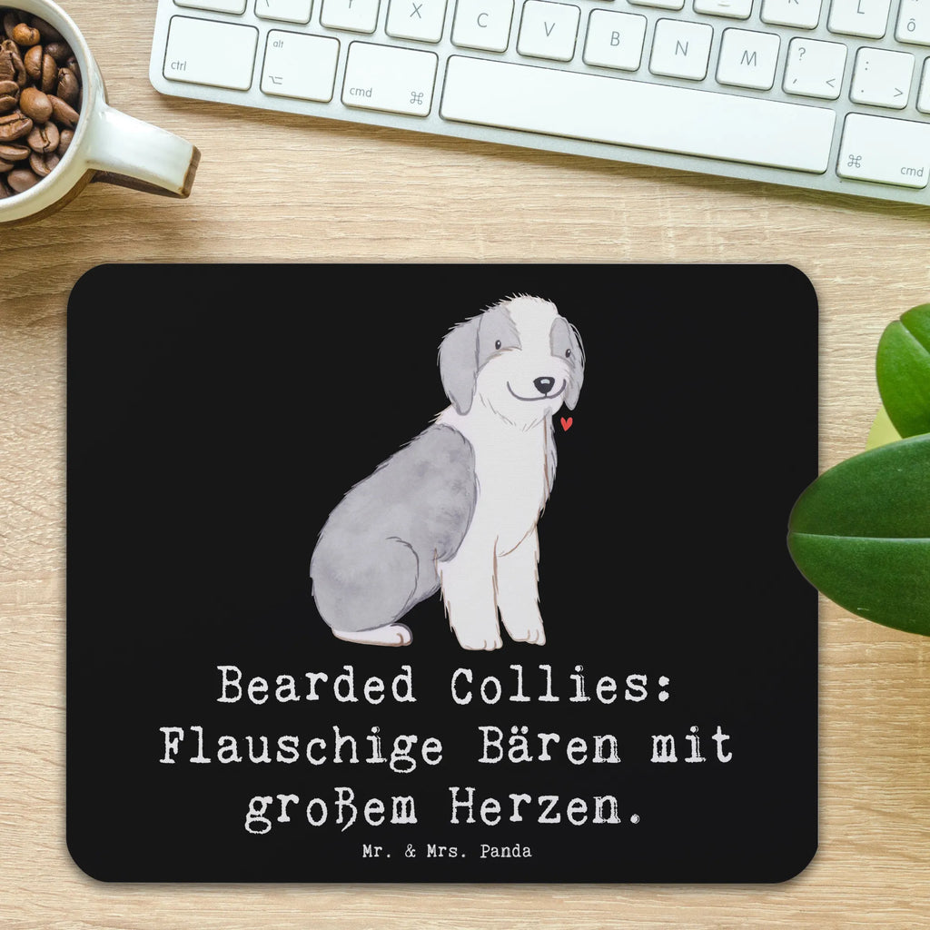 Mauspad Bearded Collie Bärenherz Mousepad, Computer zubehör, Büroausstattung, PC Zubehör, Arbeitszimmer, Mauspad, Einzigartiges Mauspad, Designer Mauspad, Mausunterlage, Mauspad Büro, Hund, Hunderasse, Rassehund, Hundebesitzer, Geschenk, Tierfreund, Schenken, Welpe