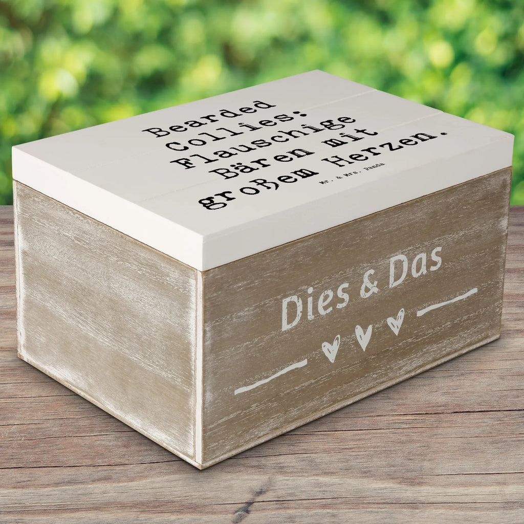 Holzkiste Spruch Bearded Collie Bärenherz Holzkiste, Kiste, Schatzkiste, Truhe, Schatulle, XXL, Erinnerungsbox, Erinnerungskiste, Dekokiste, Aufbewahrungsbox, Geschenkbox, Geschenkdose, Hund, Hunderasse, Rassehund, Hundebesitzer, Geschenk, Tierfreund, Schenken, Welpe