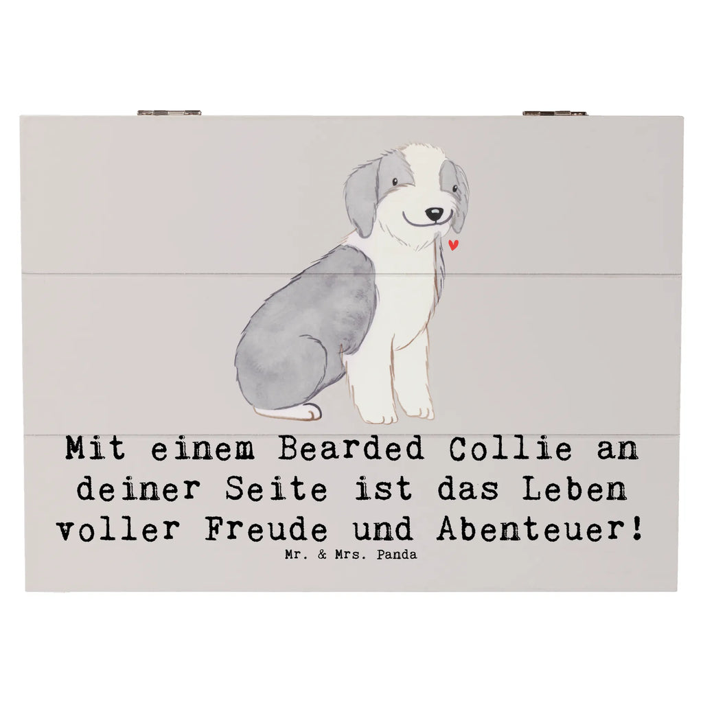 Holzkiste Bearded Collie Freund Holzkiste, Kiste, Schatzkiste, Truhe, Schatulle, XXL, Erinnerungsbox, Erinnerungskiste, Dekokiste, Aufbewahrungsbox, Geschenkbox, Geschenkdose, Hund, Hunderasse, Rassehund, Hundebesitzer, Geschenk, Tierfreund, Schenken, Welpe