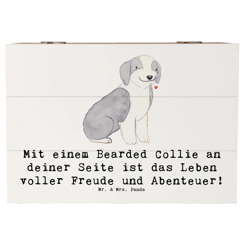 Holzkiste Bearded Collie Freund Holzkiste, Kiste, Schatzkiste, Truhe, Schatulle, XXL, Erinnerungsbox, Erinnerungskiste, Dekokiste, Aufbewahrungsbox, Geschenkbox, Geschenkdose, Hund, Hunderasse, Rassehund, Hundebesitzer, Geschenk, Tierfreund, Schenken, Welpe