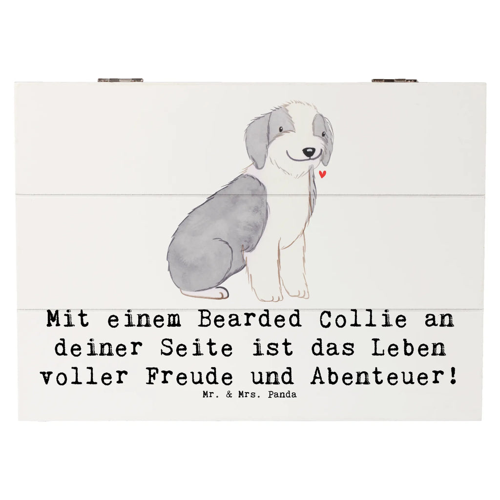 Holzkiste Bearded Collie Freund Holzkiste, Kiste, Schatzkiste, Truhe, Schatulle, XXL, Erinnerungsbox, Erinnerungskiste, Dekokiste, Aufbewahrungsbox, Geschenkbox, Geschenkdose, Hund, Hunderasse, Rassehund, Hundebesitzer, Geschenk, Tierfreund, Schenken, Welpe