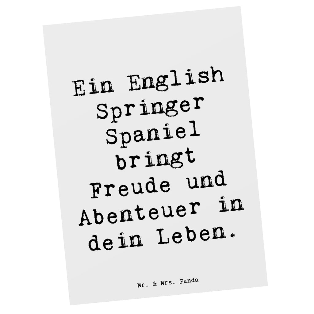 Postkarte Spruch English Springer Spaniel Freude Postkarte, Karte, Geschenkkarte, Grußkarte, Einladung, Ansichtskarte, Geburtstagskarte, Einladungskarte, Dankeskarte, Ansichtskarten, Einladung Geburtstag, Einladungskarten Geburtstag, Hund, Hunderasse, Rassehund, Hundebesitzer, Geschenk, Tierfreund, Schenken, Welpe