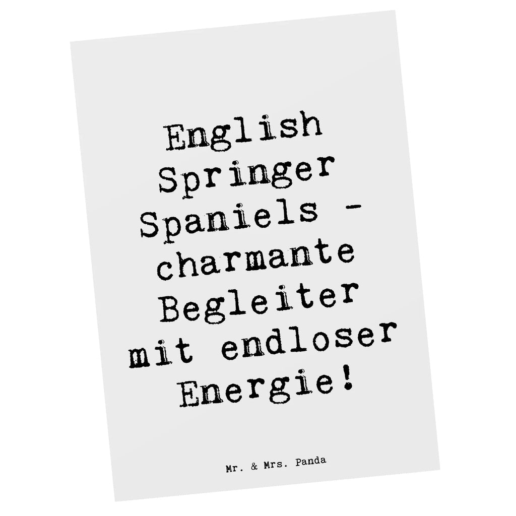 Postkarte Spruch English Springer Spaniel Charme Postkarte, Karte, Geschenkkarte, Grußkarte, Einladung, Ansichtskarte, Geburtstagskarte, Einladungskarte, Dankeskarte, Ansichtskarten, Einladung Geburtstag, Einladungskarten Geburtstag, Hund, Hunderasse, Rassehund, Hundebesitzer, Geschenk, Tierfreund, Schenken, Welpe