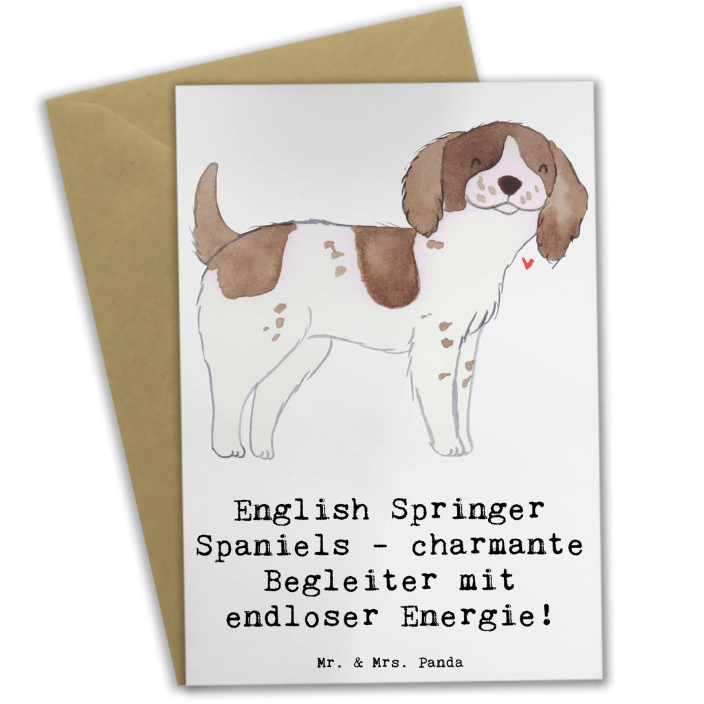 Grußkarte English Springer Spaniel Charme Grußkarte, Klappkarte, Einladungskarte, Glückwunschkarte, Hochzeitskarte, Geburtstagskarte, Karte, Ansichtskarten, Hund, Hunderasse, Rassehund, Hundebesitzer, Geschenk, Tierfreund, Schenken, Welpe