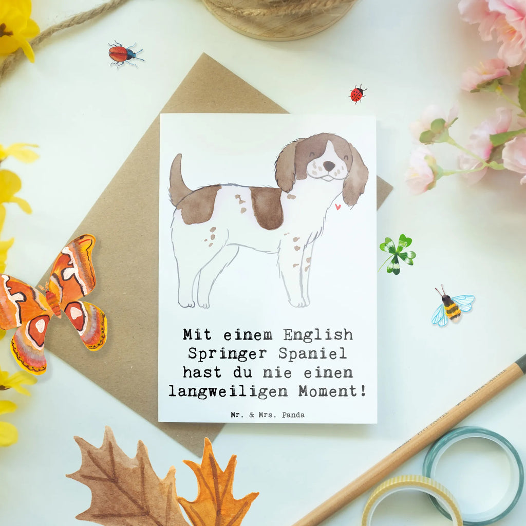 Grußkarte English Springer Spaniel Spaß Grußkarte, Klappkarte, Einladungskarte, Glückwunschkarte, Hochzeitskarte, Geburtstagskarte, Karte, Ansichtskarten, Hund, Hunderasse, Rassehund, Hundebesitzer, Geschenk, Tierfreund, Schenken, Welpe