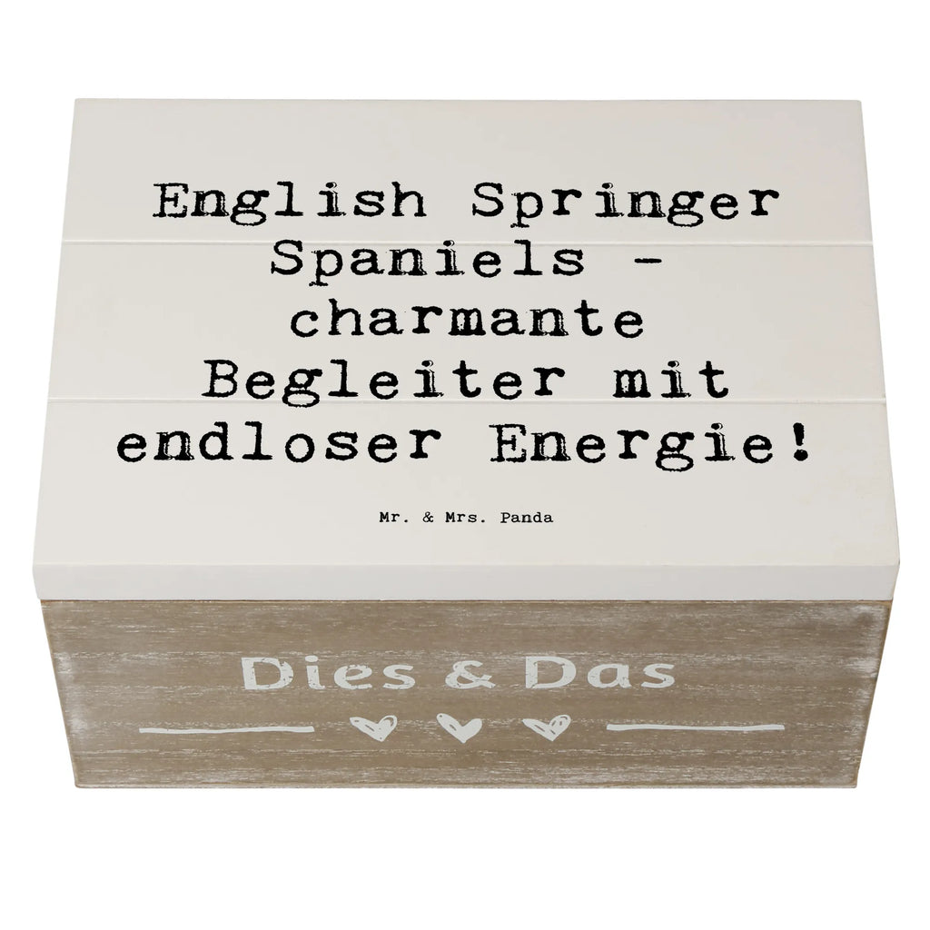 Holzkiste Spruch English Springer Spaniel Charme Holzkiste, Kiste, Schatzkiste, Truhe, Schatulle, XXL, Erinnerungsbox, Erinnerungskiste, Dekokiste, Aufbewahrungsbox, Geschenkbox, Geschenkdose, Hund, Hunderasse, Rassehund, Hundebesitzer, Geschenk, Tierfreund, Schenken, Welpe