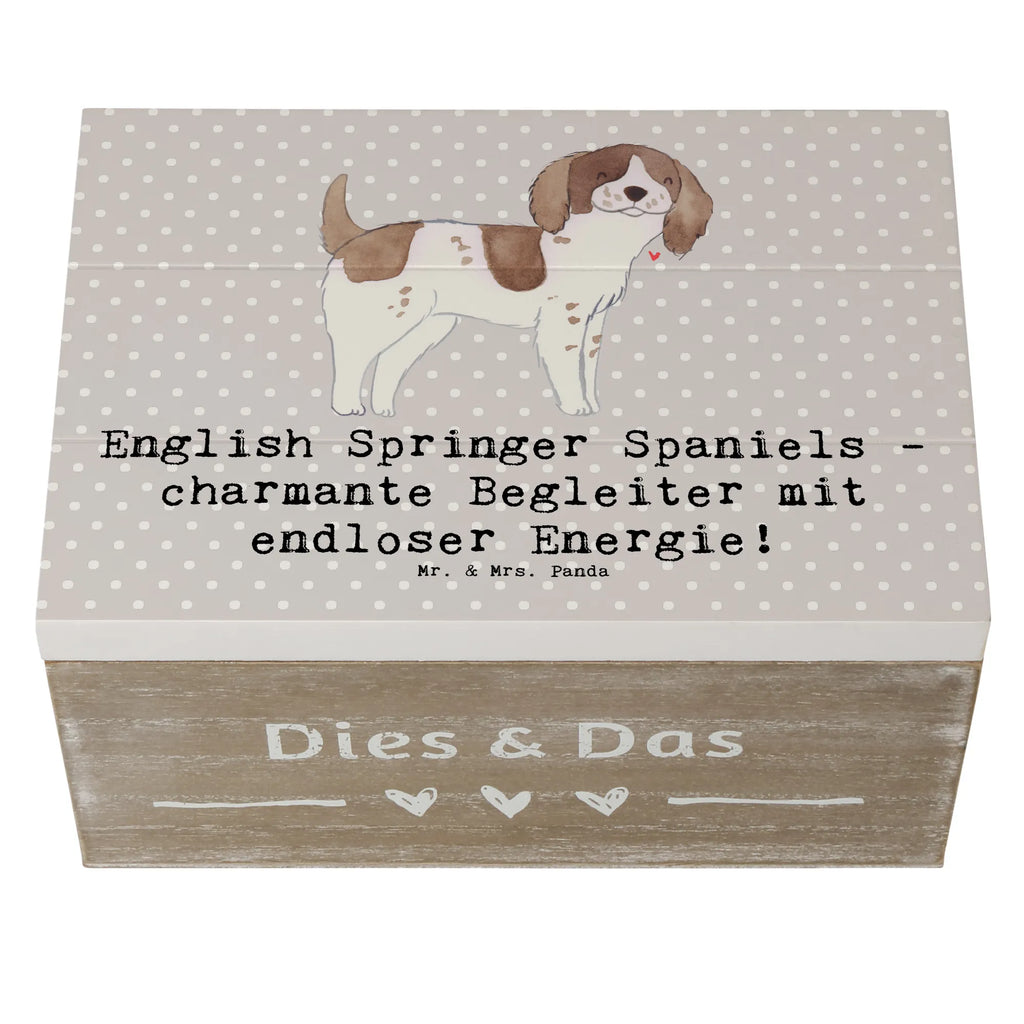 Holzkiste English Springer Spaniel Charme Holzkiste, Kiste, Schatzkiste, Truhe, Schatulle, XXL, Erinnerungsbox, Erinnerungskiste, Dekokiste, Aufbewahrungsbox, Geschenkbox, Geschenkdose, Hund, Hunderasse, Rassehund, Hundebesitzer, Geschenk, Tierfreund, Schenken, Welpe