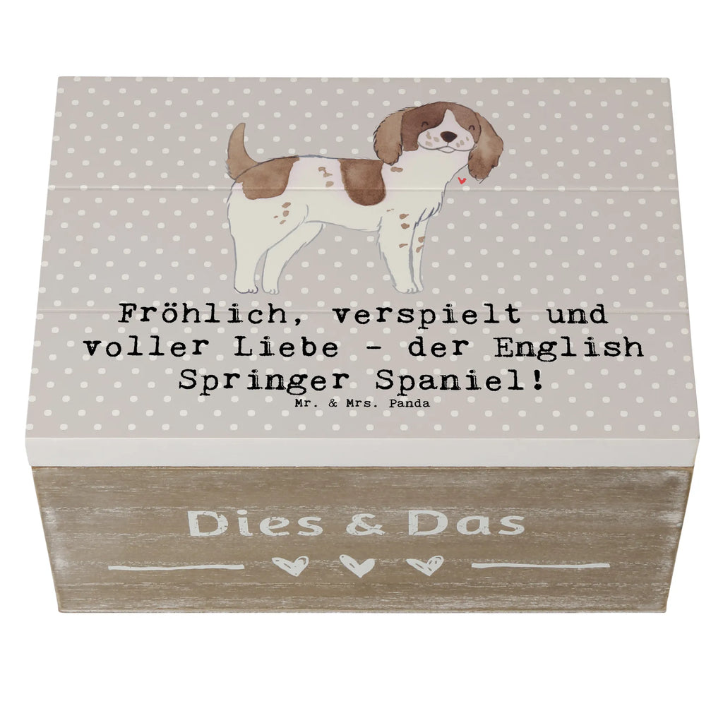 Holzkiste English Springer Spaniel Freude Holzkiste, Kiste, Schatzkiste, Truhe, Schatulle, XXL, Erinnerungsbox, Erinnerungskiste, Dekokiste, Aufbewahrungsbox, Geschenkbox, Geschenkdose, Hund, Hunderasse, Rassehund, Hundebesitzer, Geschenk, Tierfreund, Schenken, Welpe