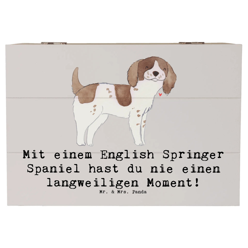 Holzkiste English Springer Spaniel Spaß Holzkiste, Kiste, Schatzkiste, Truhe, Schatulle, XXL, Erinnerungsbox, Erinnerungskiste, Dekokiste, Aufbewahrungsbox, Geschenkbox, Geschenkdose, Hund, Hunderasse, Rassehund, Hundebesitzer, Geschenk, Tierfreund, Schenken, Welpe