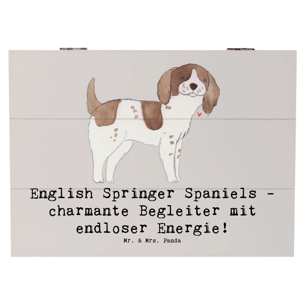 Holzkiste English Springer Spaniel Charme Holzkiste, Kiste, Schatzkiste, Truhe, Schatulle, XXL, Erinnerungsbox, Erinnerungskiste, Dekokiste, Aufbewahrungsbox, Geschenkbox, Geschenkdose, Hund, Hunderasse, Rassehund, Hundebesitzer, Geschenk, Tierfreund, Schenken, Welpe