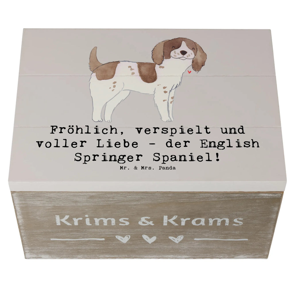 Holzkiste English Springer Spaniel Freude Holzkiste, Kiste, Schatzkiste, Truhe, Schatulle, XXL, Erinnerungsbox, Erinnerungskiste, Dekokiste, Aufbewahrungsbox, Geschenkbox, Geschenkdose, Hund, Hunderasse, Rassehund, Hundebesitzer, Geschenk, Tierfreund, Schenken, Welpe