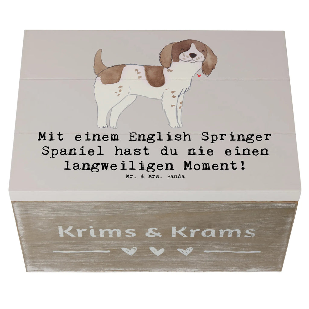 Holzkiste English Springer Spaniel Spaß Holzkiste, Kiste, Schatzkiste, Truhe, Schatulle, XXL, Erinnerungsbox, Erinnerungskiste, Dekokiste, Aufbewahrungsbox, Geschenkbox, Geschenkdose, Hund, Hunderasse, Rassehund, Hundebesitzer, Geschenk, Tierfreund, Schenken, Welpe