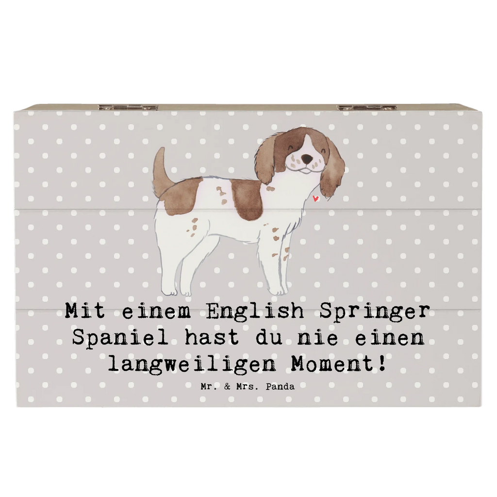 Holzkiste English Springer Spaniel Spaß Holzkiste, Kiste, Schatzkiste, Truhe, Schatulle, XXL, Erinnerungsbox, Erinnerungskiste, Dekokiste, Aufbewahrungsbox, Geschenkbox, Geschenkdose, Hund, Hunderasse, Rassehund, Hundebesitzer, Geschenk, Tierfreund, Schenken, Welpe