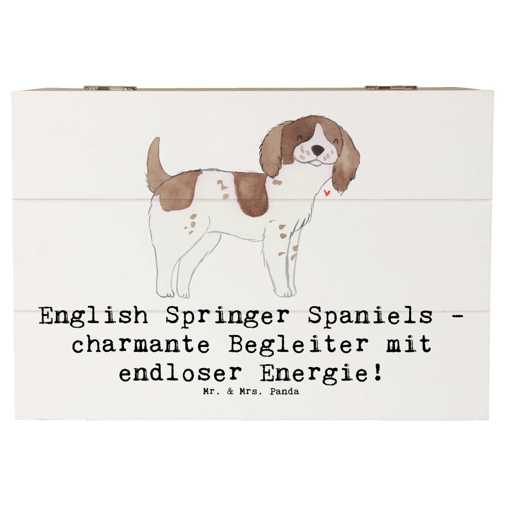 Holzkiste English Springer Spaniel Charme Holzkiste, Kiste, Schatzkiste, Truhe, Schatulle, XXL, Erinnerungsbox, Erinnerungskiste, Dekokiste, Aufbewahrungsbox, Geschenkbox, Geschenkdose, Hund, Hunderasse, Rassehund, Hundebesitzer, Geschenk, Tierfreund, Schenken, Welpe