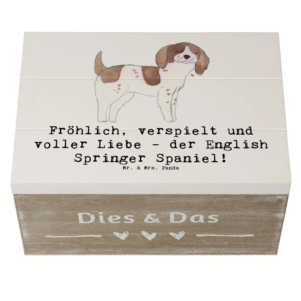 Holzkiste English Springer Spaniel Freude Holzkiste, Kiste, Schatzkiste, Truhe, Schatulle, XXL, Erinnerungsbox, Erinnerungskiste, Dekokiste, Aufbewahrungsbox, Geschenkbox, Geschenkdose, Hund, Hunderasse, Rassehund, Hundebesitzer, Geschenk, Tierfreund, Schenken, Welpe