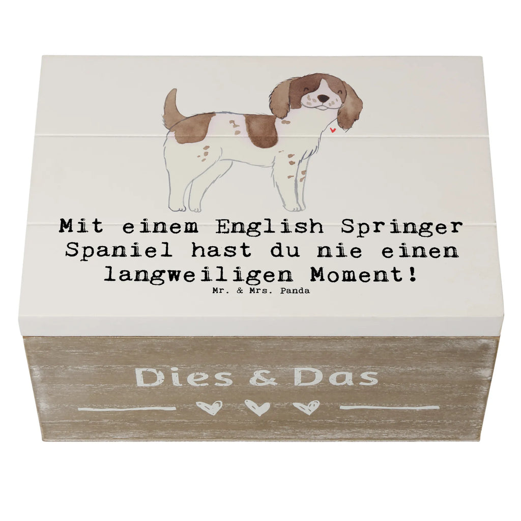 Holzkiste English Springer Spaniel Spaß Holzkiste, Kiste, Schatzkiste, Truhe, Schatulle, XXL, Erinnerungsbox, Erinnerungskiste, Dekokiste, Aufbewahrungsbox, Geschenkbox, Geschenkdose, Hund, Hunderasse, Rassehund, Hundebesitzer, Geschenk, Tierfreund, Schenken, Welpe