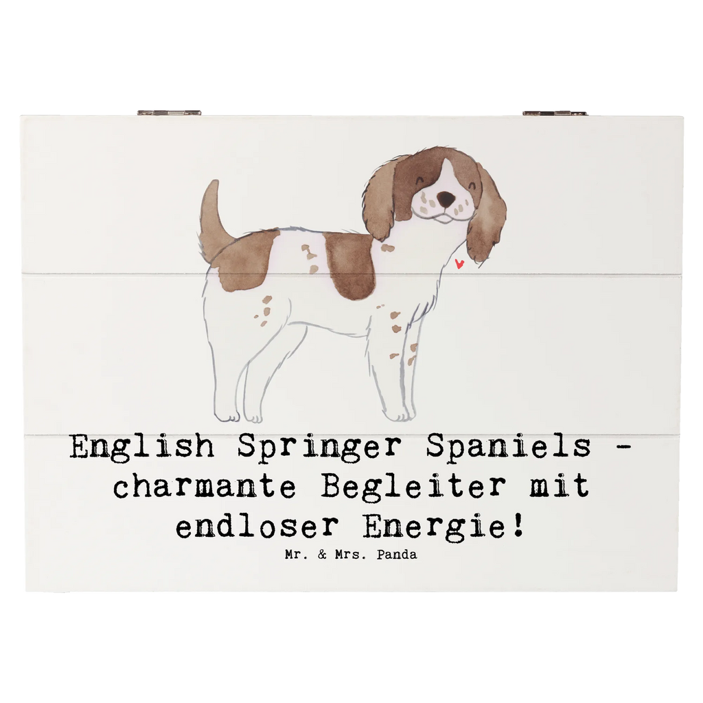 Holzkiste English Springer Spaniel Charme Holzkiste, Kiste, Schatzkiste, Truhe, Schatulle, XXL, Erinnerungsbox, Erinnerungskiste, Dekokiste, Aufbewahrungsbox, Geschenkbox, Geschenkdose, Hund, Hunderasse, Rassehund, Hundebesitzer, Geschenk, Tierfreund, Schenken, Welpe