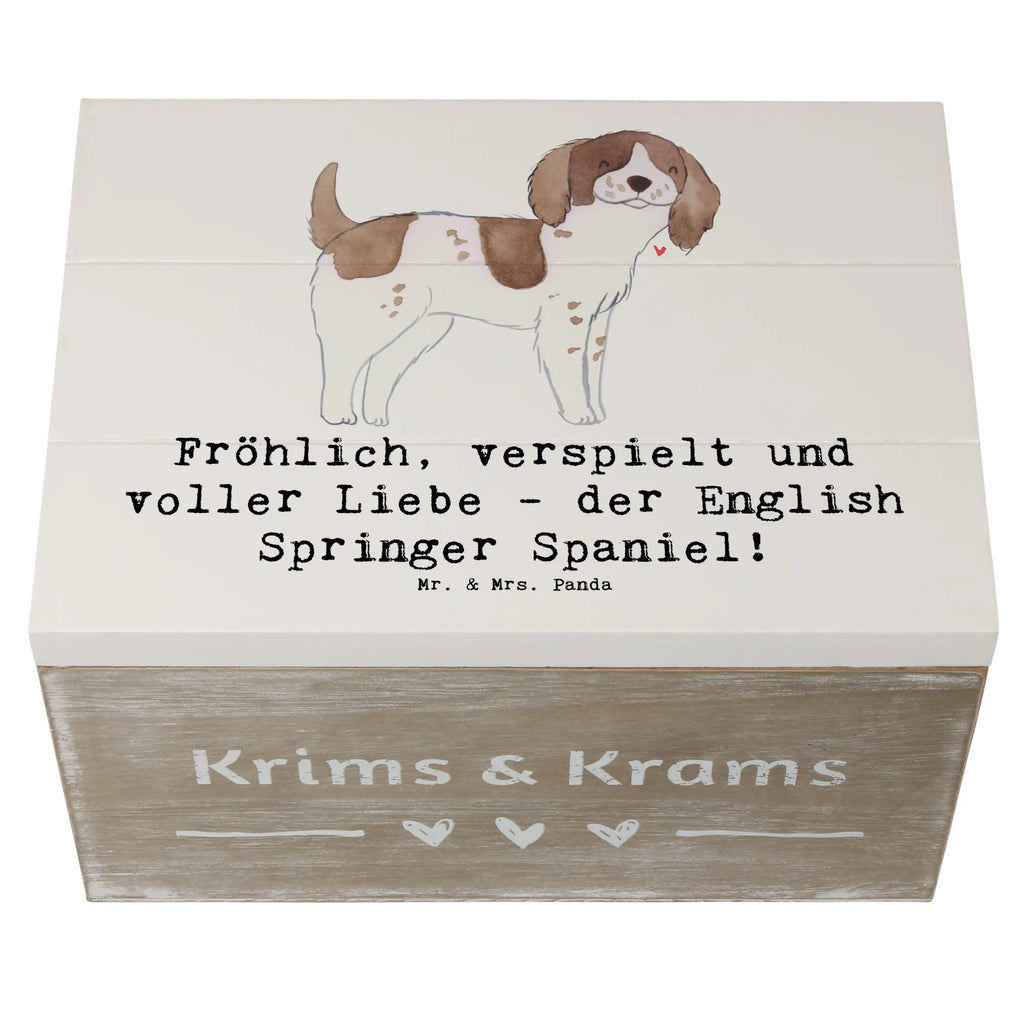 Holzkiste English Springer Spaniel Freude Holzkiste, Kiste, Schatzkiste, Truhe, Schatulle, XXL, Erinnerungsbox, Erinnerungskiste, Dekokiste, Aufbewahrungsbox, Geschenkbox, Geschenkdose, Hund, Hunderasse, Rassehund, Hundebesitzer, Geschenk, Tierfreund, Schenken, Welpe