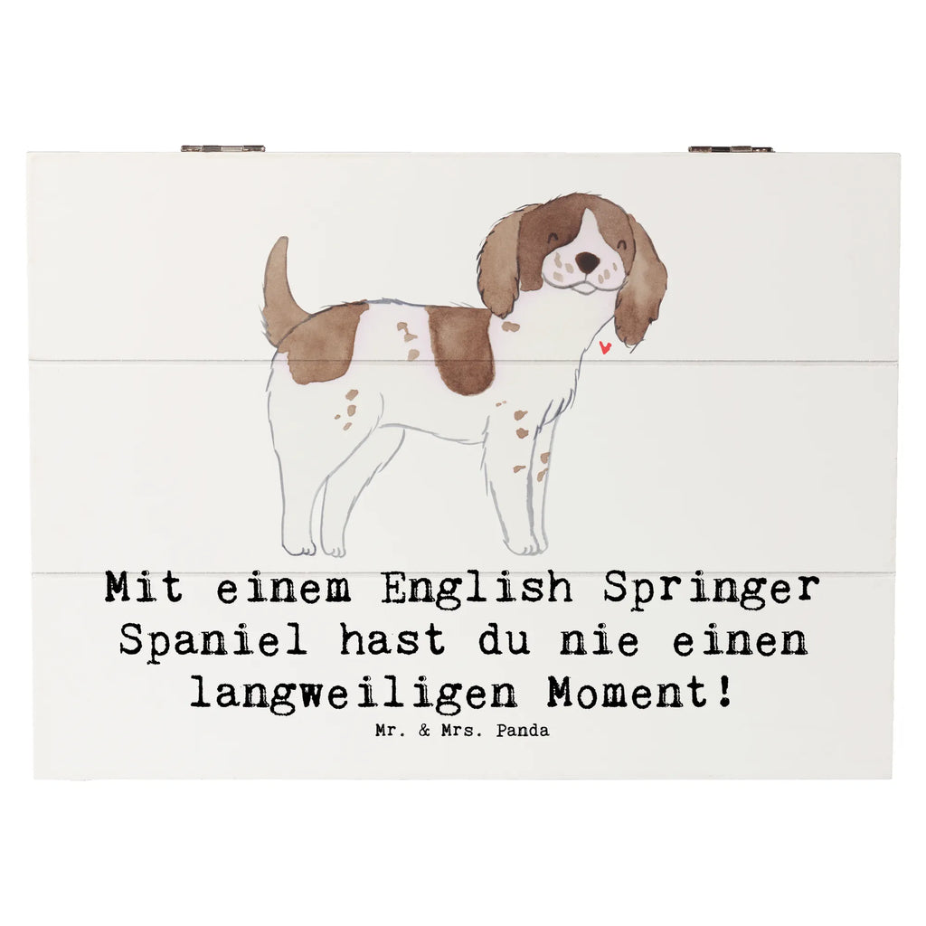 Holzkiste English Springer Spaniel Spaß Holzkiste, Kiste, Schatzkiste, Truhe, Schatulle, XXL, Erinnerungsbox, Erinnerungskiste, Dekokiste, Aufbewahrungsbox, Geschenkbox, Geschenkdose, Hund, Hunderasse, Rassehund, Hundebesitzer, Geschenk, Tierfreund, Schenken, Welpe