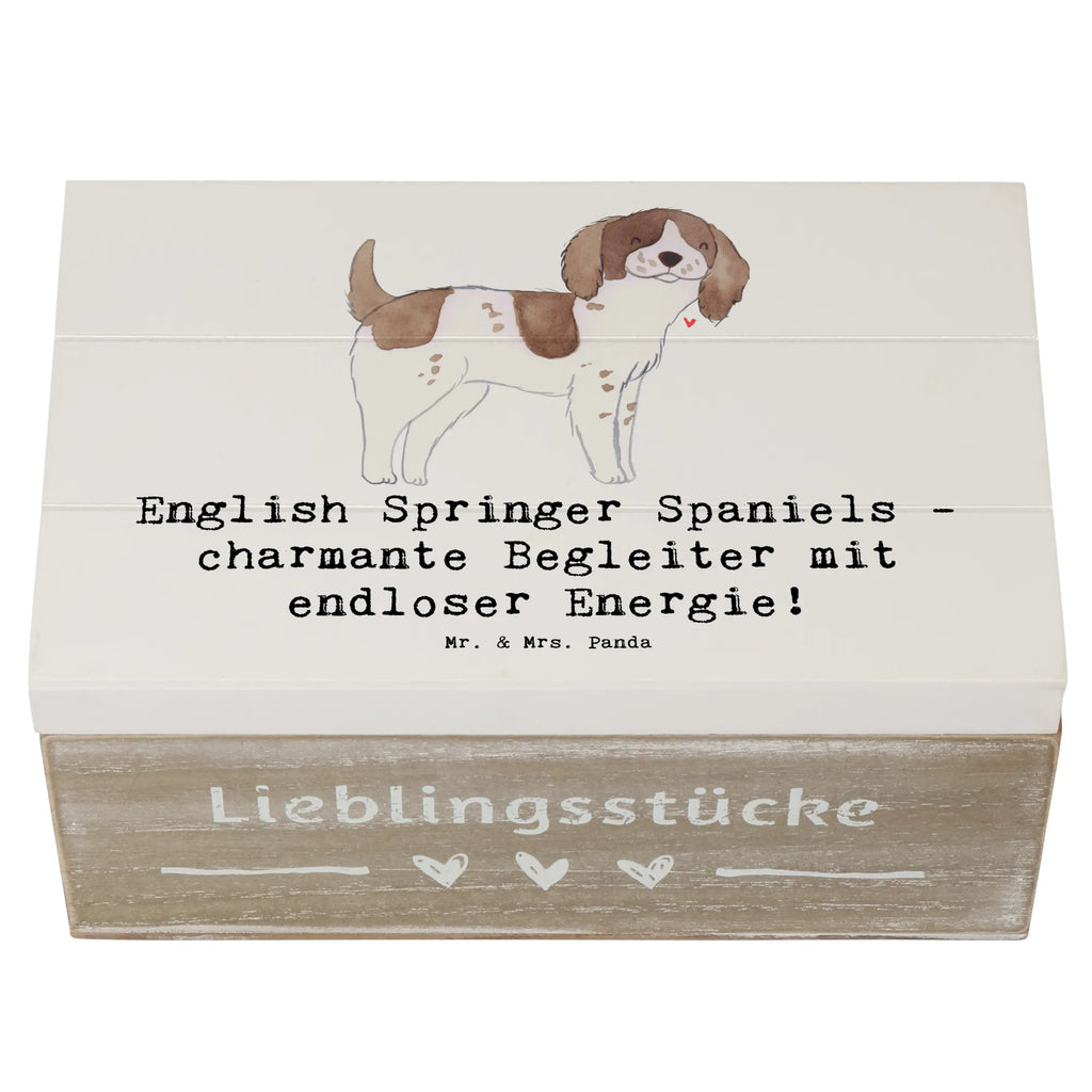 Holzkiste English Springer Spaniel Charme Holzkiste, Kiste, Schatzkiste, Truhe, Schatulle, XXL, Erinnerungsbox, Erinnerungskiste, Dekokiste, Aufbewahrungsbox, Geschenkbox, Geschenkdose, Hund, Hunderasse, Rassehund, Hundebesitzer, Geschenk, Tierfreund, Schenken, Welpe