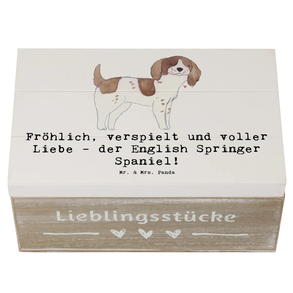 Holzkiste English Springer Spaniel Freude Holzkiste, Kiste, Schatzkiste, Truhe, Schatulle, XXL, Erinnerungsbox, Erinnerungskiste, Dekokiste, Aufbewahrungsbox, Geschenkbox, Geschenkdose, Hund, Hunderasse, Rassehund, Hundebesitzer, Geschenk, Tierfreund, Schenken, Welpe