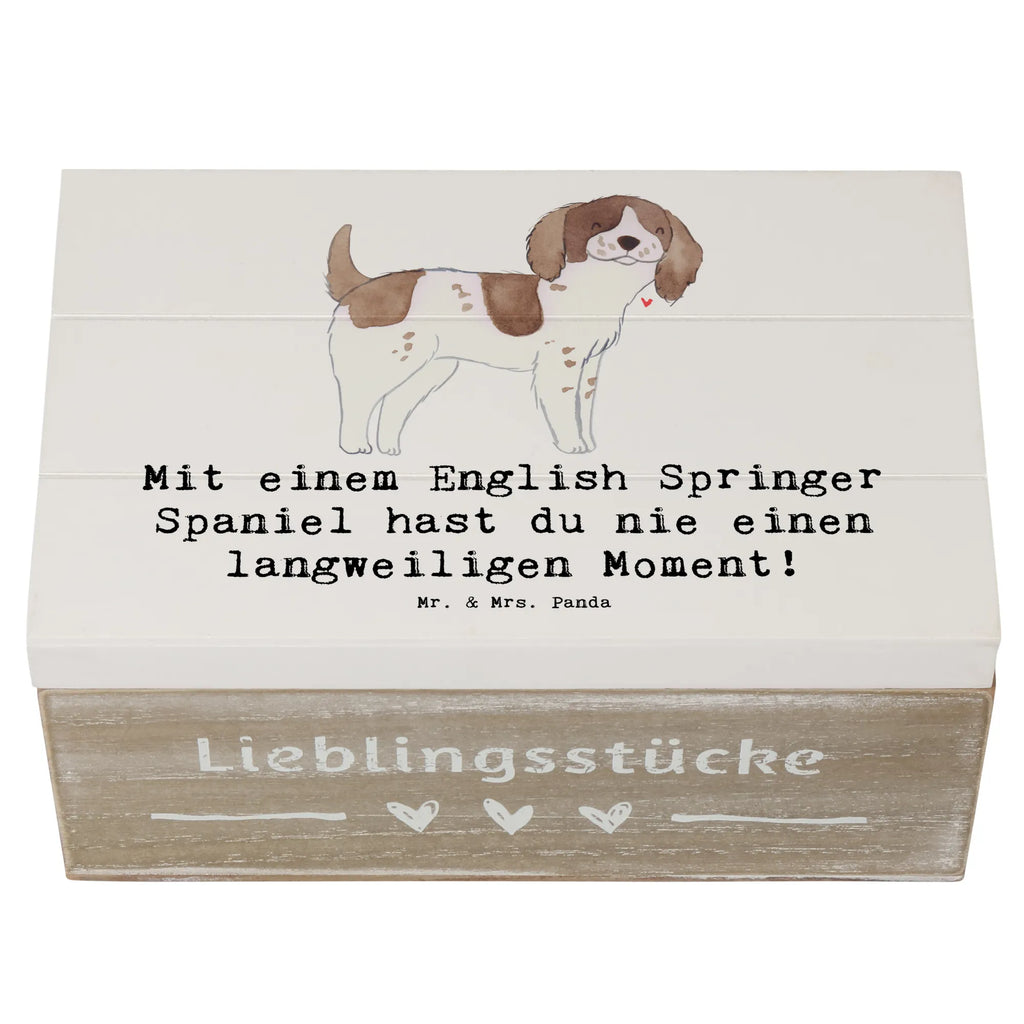 Holzkiste English Springer Spaniel Spaß Holzkiste, Kiste, Schatzkiste, Truhe, Schatulle, XXL, Erinnerungsbox, Erinnerungskiste, Dekokiste, Aufbewahrungsbox, Geschenkbox, Geschenkdose, Hund, Hunderasse, Rassehund, Hundebesitzer, Geschenk, Tierfreund, Schenken, Welpe