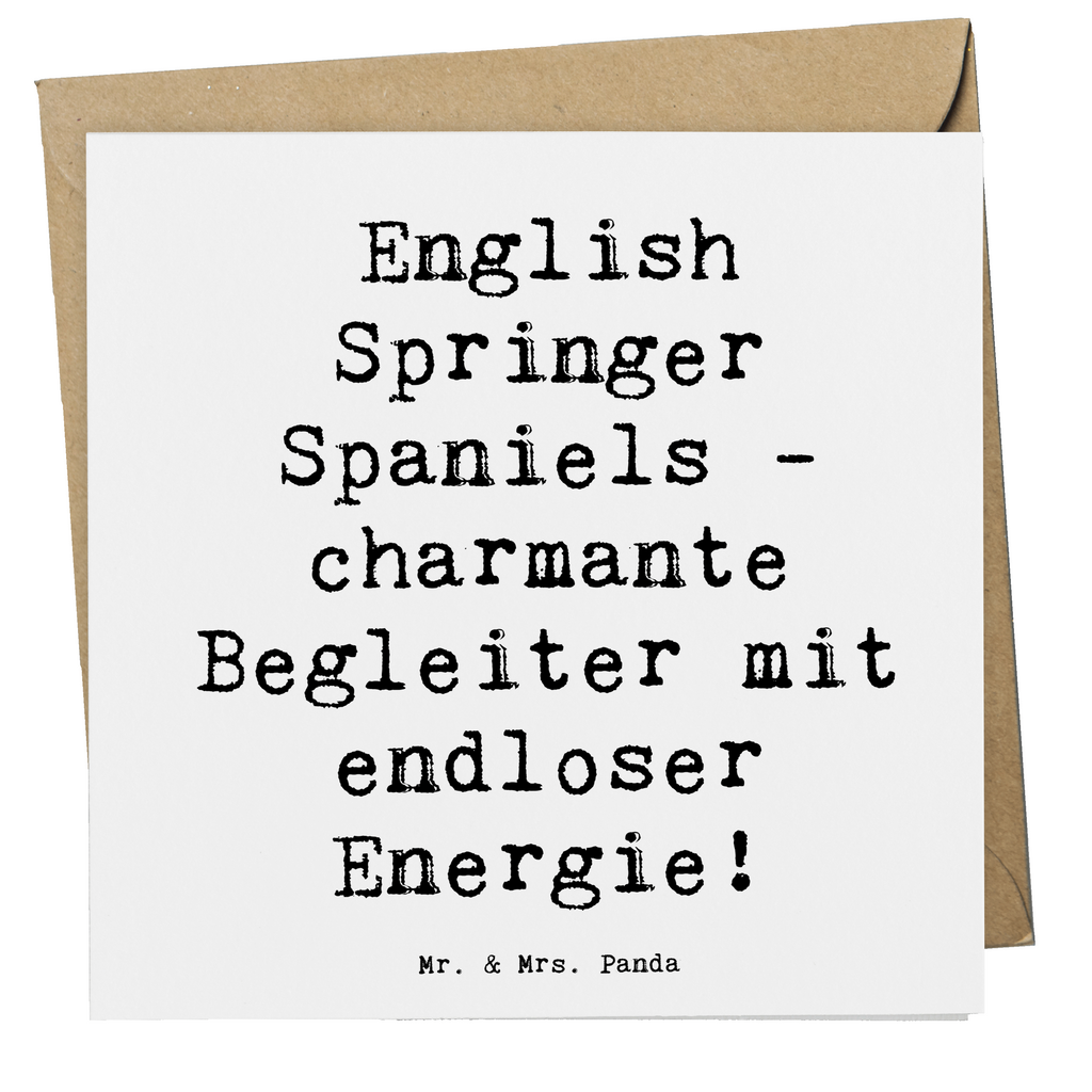 Deluxe Karte Spruch English Springer Spaniel Charme Karte, Grußkarte, Klappkarte, Einladungskarte, Glückwunschkarte, Hochzeitskarte, Geburtstagskarte, Hochwertige Grußkarte, Hochwertige Klappkarte, Hund, Hunderasse, Rassehund, Hundebesitzer, Geschenk, Tierfreund, Schenken, Welpe