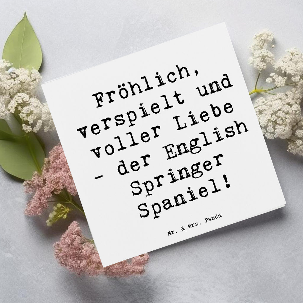 Deluxe Karte Spruch English Springer Spaniel Freude Karte, Grußkarte, Klappkarte, Einladungskarte, Glückwunschkarte, Hochzeitskarte, Geburtstagskarte, Hochwertige Grußkarte, Hochwertige Klappkarte, Hund, Hunderasse, Rassehund, Hundebesitzer, Geschenk, Tierfreund, Schenken, Welpe