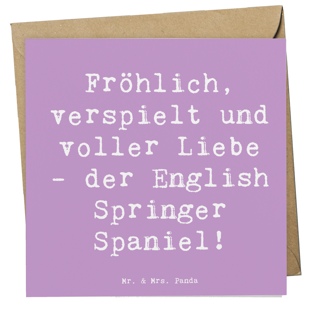 Deluxe Karte Spruch English Springer Spaniel Freude Karte, Grußkarte, Klappkarte, Einladungskarte, Glückwunschkarte, Hochzeitskarte, Geburtstagskarte, Hochwertige Grußkarte, Hochwertige Klappkarte, Hund, Hunderasse, Rassehund, Hundebesitzer, Geschenk, Tierfreund, Schenken, Welpe