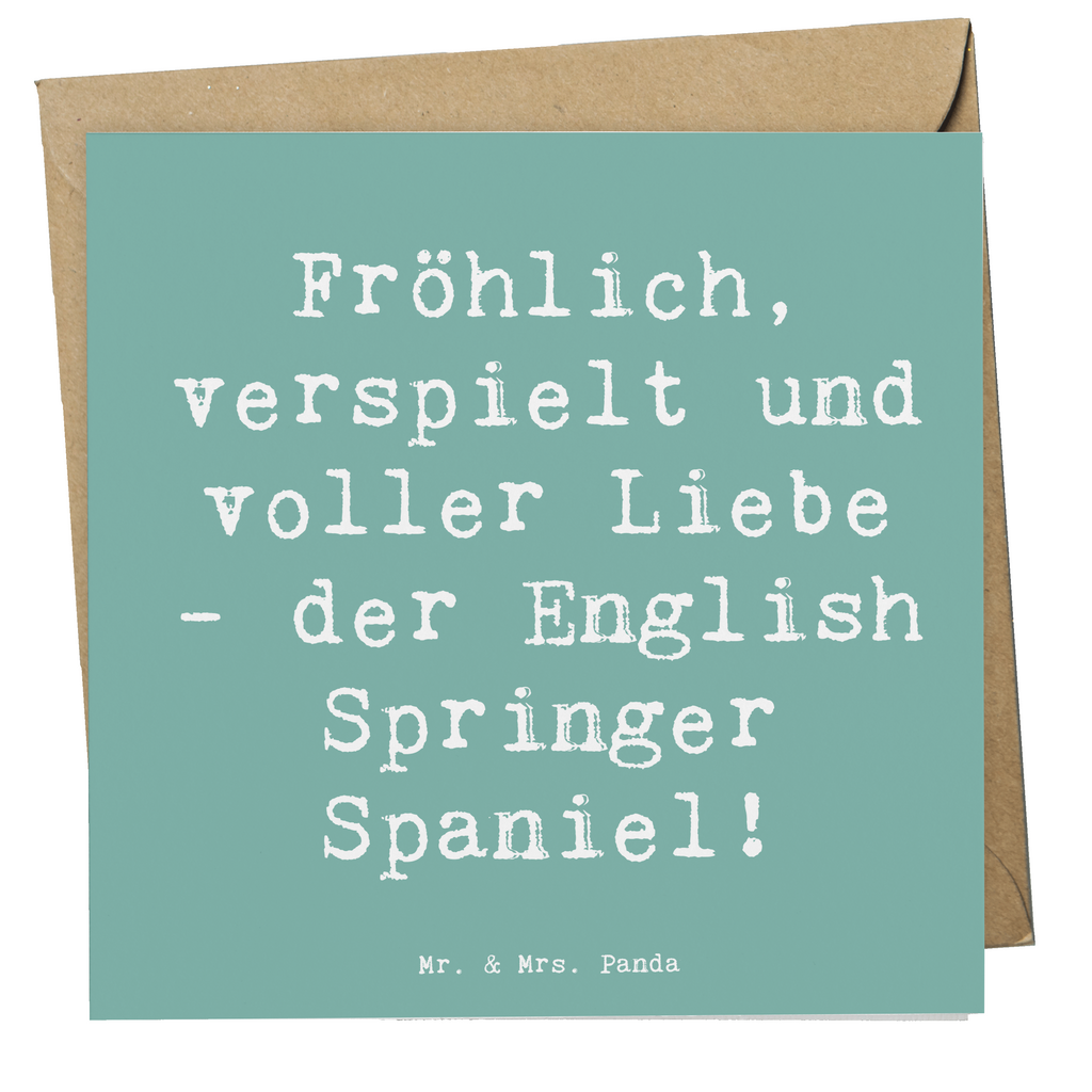 Deluxe Karte Spruch English Springer Spaniel Freude Karte, Grußkarte, Klappkarte, Einladungskarte, Glückwunschkarte, Hochzeitskarte, Geburtstagskarte, Hochwertige Grußkarte, Hochwertige Klappkarte, Hund, Hunderasse, Rassehund, Hundebesitzer, Geschenk, Tierfreund, Schenken, Welpe