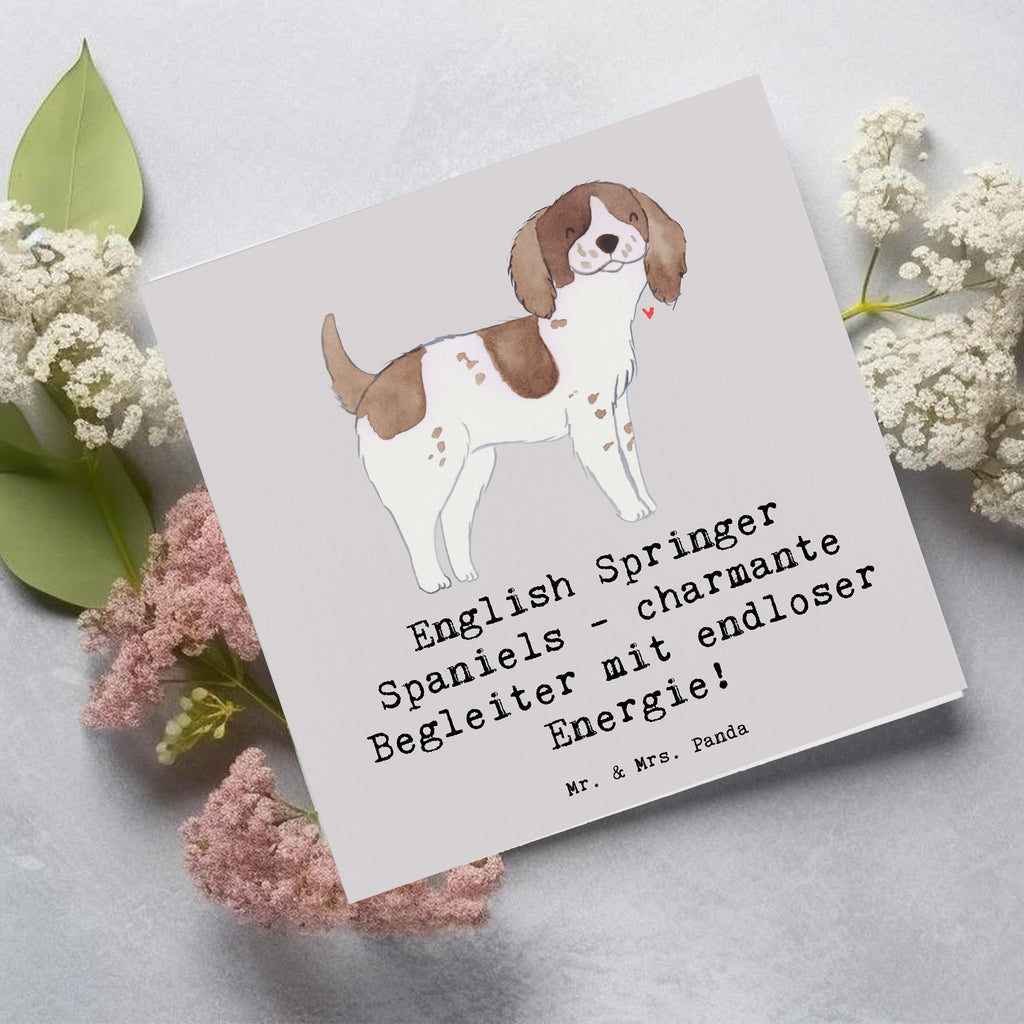 Deluxe Karte English Springer Spaniel Charme Karte, Grußkarte, Klappkarte, Einladungskarte, Glückwunschkarte, Hochzeitskarte, Geburtstagskarte, Hochwertige Grußkarte, Hochwertige Klappkarte, Hund, Hunderasse, Rassehund, Hundebesitzer, Geschenk, Tierfreund, Schenken, Welpe