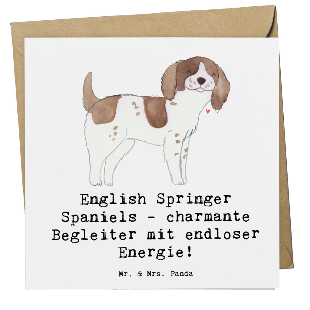 Deluxe Karte English Springer Spaniel Charme Karte, Grußkarte, Klappkarte, Einladungskarte, Glückwunschkarte, Hochzeitskarte, Geburtstagskarte, Hochwertige Grußkarte, Hochwertige Klappkarte, Hund, Hunderasse, Rassehund, Hundebesitzer, Geschenk, Tierfreund, Schenken, Welpe