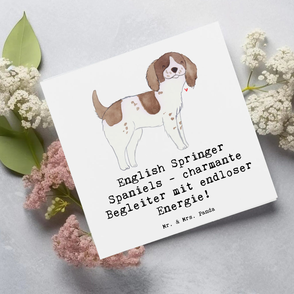 Deluxe Karte English Springer Spaniel Charme Karte, Grußkarte, Klappkarte, Einladungskarte, Glückwunschkarte, Hochzeitskarte, Geburtstagskarte, Hochwertige Grußkarte, Hochwertige Klappkarte, Hund, Hunderasse, Rassehund, Hundebesitzer, Geschenk, Tierfreund, Schenken, Welpe