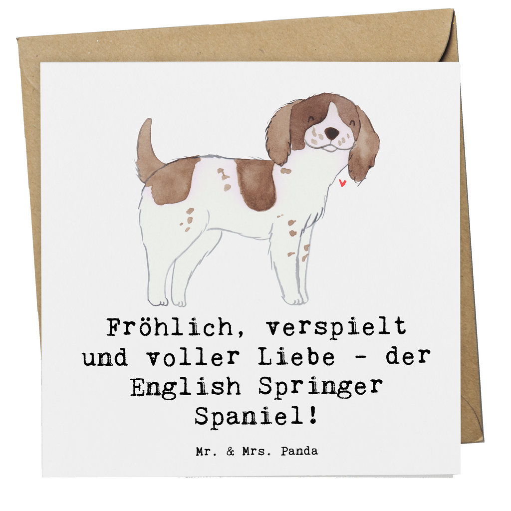 Deluxe Karte English Springer Spaniel Freude Karte, Grußkarte, Klappkarte, Einladungskarte, Glückwunschkarte, Hochzeitskarte, Geburtstagskarte, Hochwertige Grußkarte, Hochwertige Klappkarte, Hund, Hunderasse, Rassehund, Hundebesitzer, Geschenk, Tierfreund, Schenken, Welpe