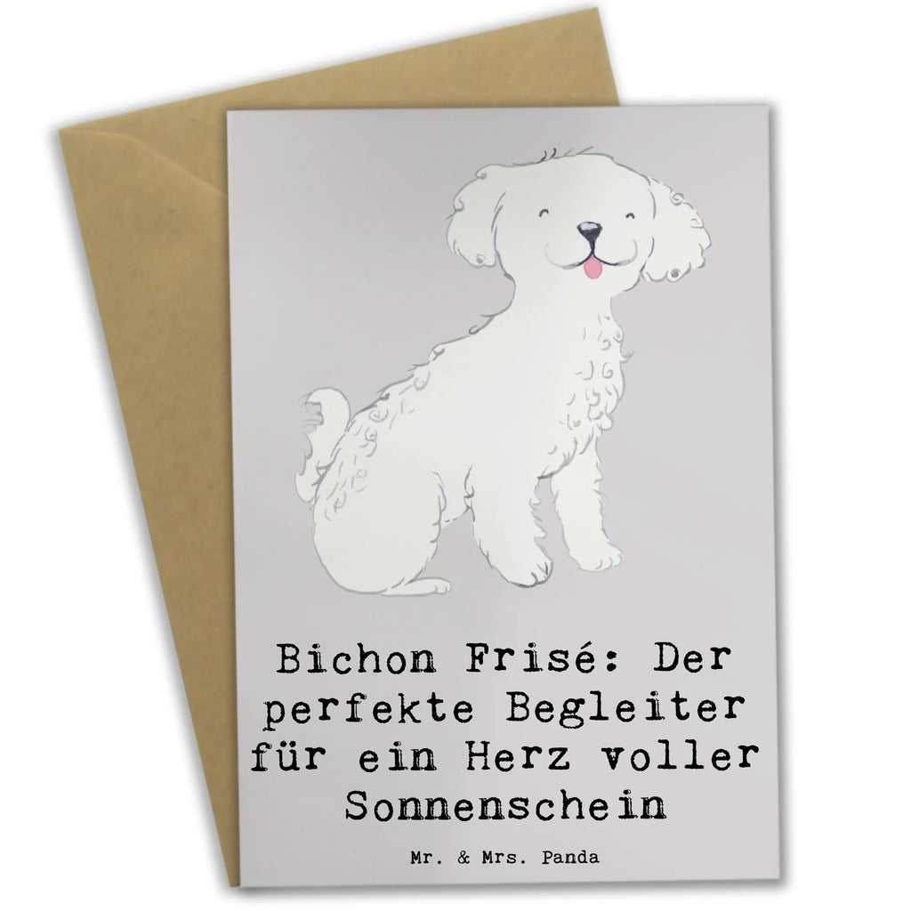 Grußkarte Bichon Frisé Freude Grußkarte, Klappkarte, Einladungskarte, Glückwunschkarte, Hochzeitskarte, Geburtstagskarte, Karte, Ansichtskarten, Hund, Hunderasse, Rassehund, Hundebesitzer, Geschenk, Tierfreund, Schenken, Welpe