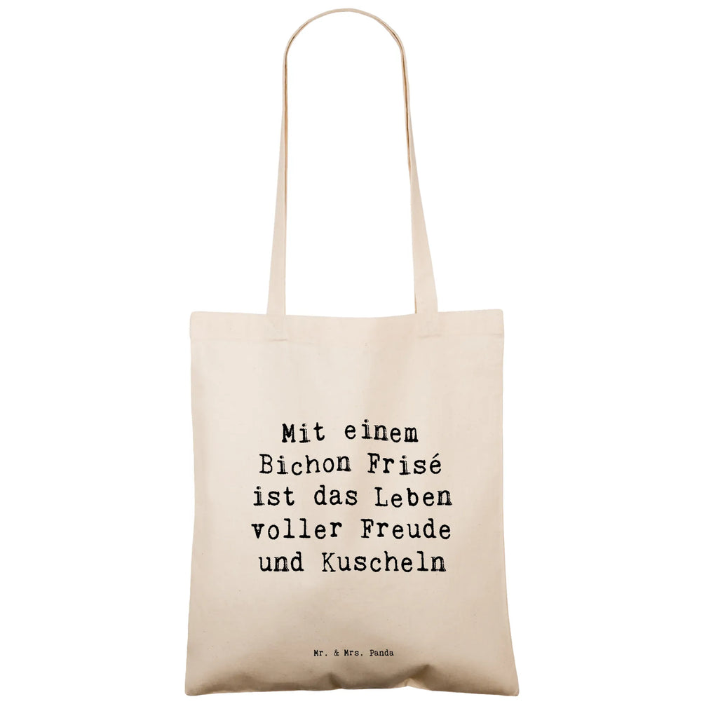 Tragetasche Spruch Bichon Frisé Freude Beuteltasche, Beutel, Einkaufstasche, Jutebeutel, Stoffbeutel, Tasche, Shopper, Umhängetasche, Strandtasche, Schultertasche, Stofftasche, Tragetasche, Badetasche, Jutetasche, Einkaufstüte, Laptoptasche, Hund, Hunderasse, Rassehund, Hundebesitzer, Geschenk, Tierfreund, Schenken, Welpe