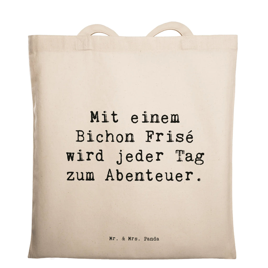 Tragetasche Spruch Mit einem Bichon Frisé wird jeder Tag zum Abenteuer. Beuteltasche, Beutel, Einkaufstasche, Jutebeutel, Stoffbeutel, Tasche, Shopper, Umhängetasche, Strandtasche, Schultertasche, Stofftasche, Tragetasche, Badetasche, Jutetasche, Einkaufstüte, Laptoptasche, Hund, Hunderasse, Rassehund, Hundebesitzer, Geschenk, Tierfreund, Schenken, Welpe