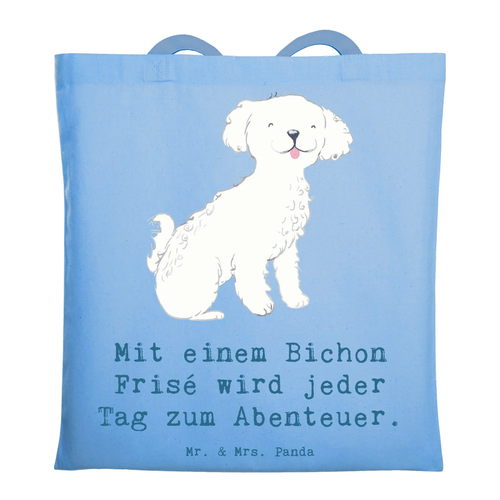 Tragetasche Mit einem Bichon Frisé wird jeder Tag zum Abenteuer. Beuteltasche, Beutel, Einkaufstasche, Jutebeutel, Stoffbeutel, Tasche, Shopper, Umhängetasche, Strandtasche, Schultertasche, Stofftasche, Tragetasche, Badetasche, Jutetasche, Einkaufstüte, Laptoptasche, Hund, Hunderasse, Rassehund, Hundebesitzer, Geschenk, Tierfreund, Schenken, Welpe